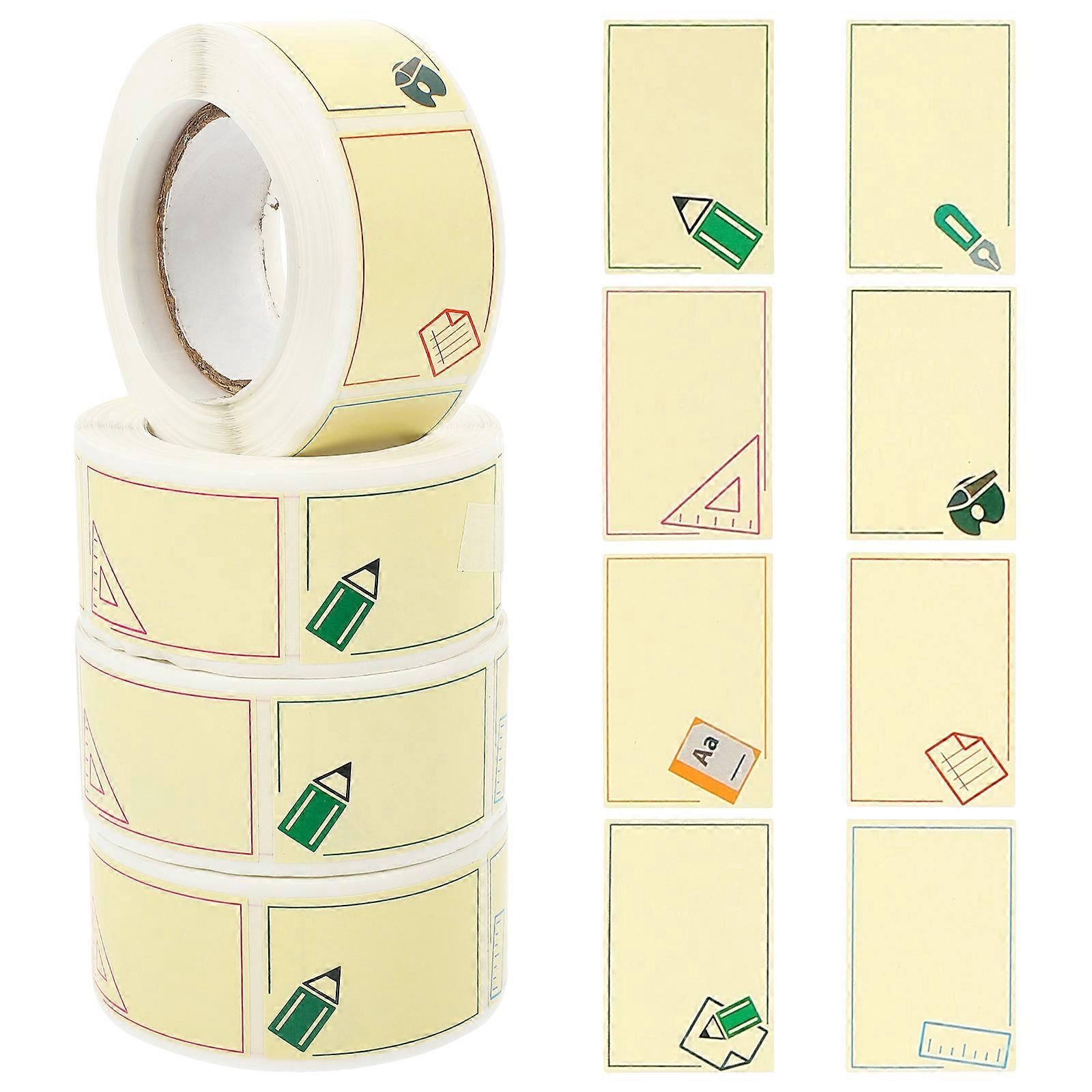 Rollen Namensaufkleber Mit Cartoon-motiven, Selbstklebende Namensschilder Für Den Kindergarten-3.7x2.5cm