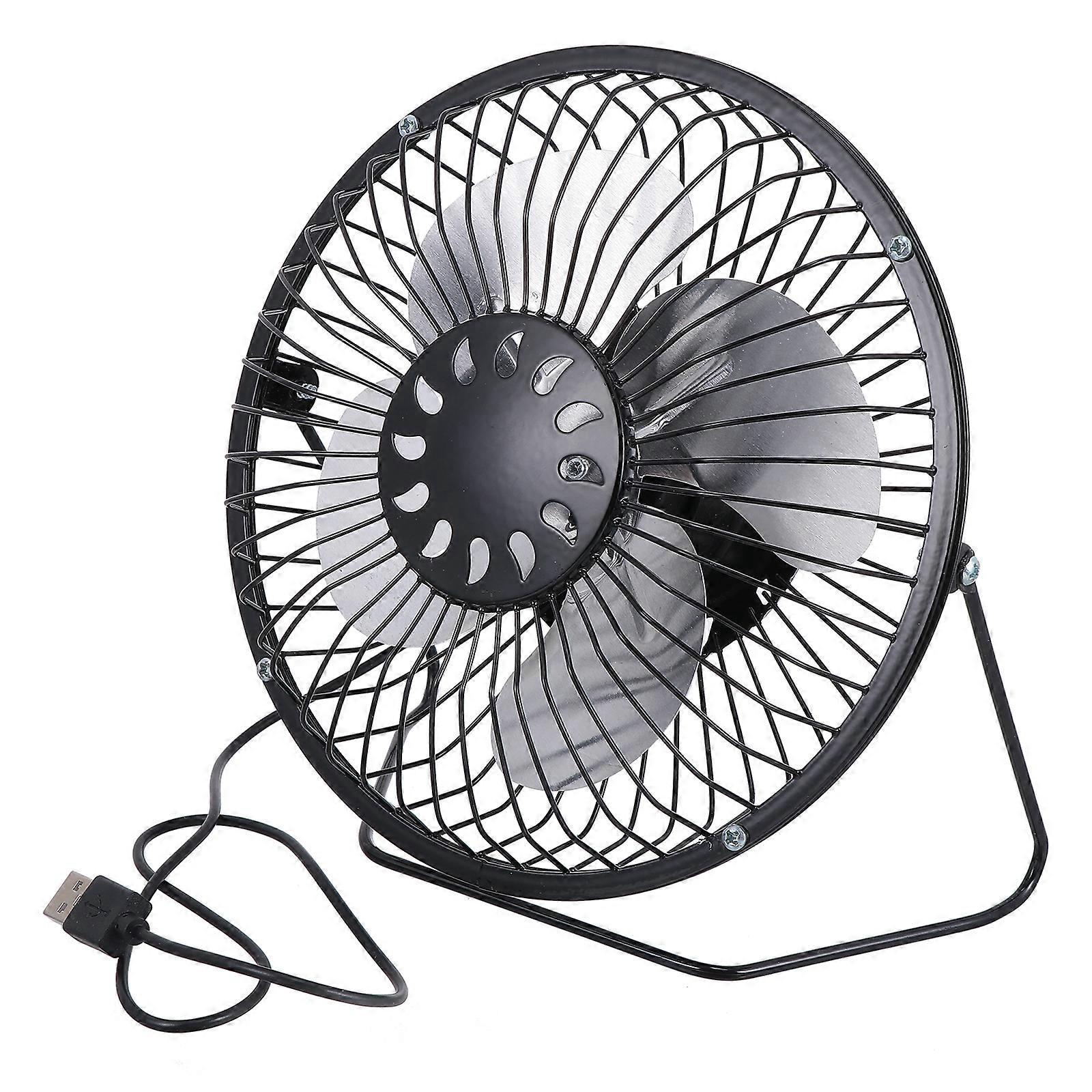 Tragbarer Usb-tischventilator, Mini-ventilator, Leiser Desktop-ventilator, 360° Drehbar, Für Zuhause-19.5x18.5cm-black
