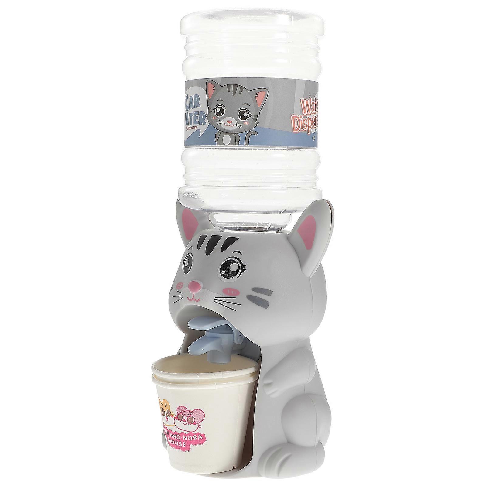 Puzzle-spielzeug, Cartoon-wasserbrunnen, Spielzeug-wasserspender Für Kinder, Mini-wasserspender Für Kinder, Rollenspiel-wasserspender-23x8.5cm-grey