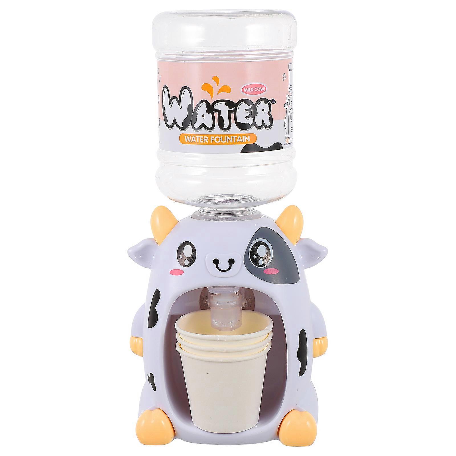 Kuh-spielzeug, Schweine-wasserspender, Spielzeug-wasserspender, Kinder-wasserspender, Mini-wasserspender, Cartoon-kuh-wasserspender-21x9x7cm-white