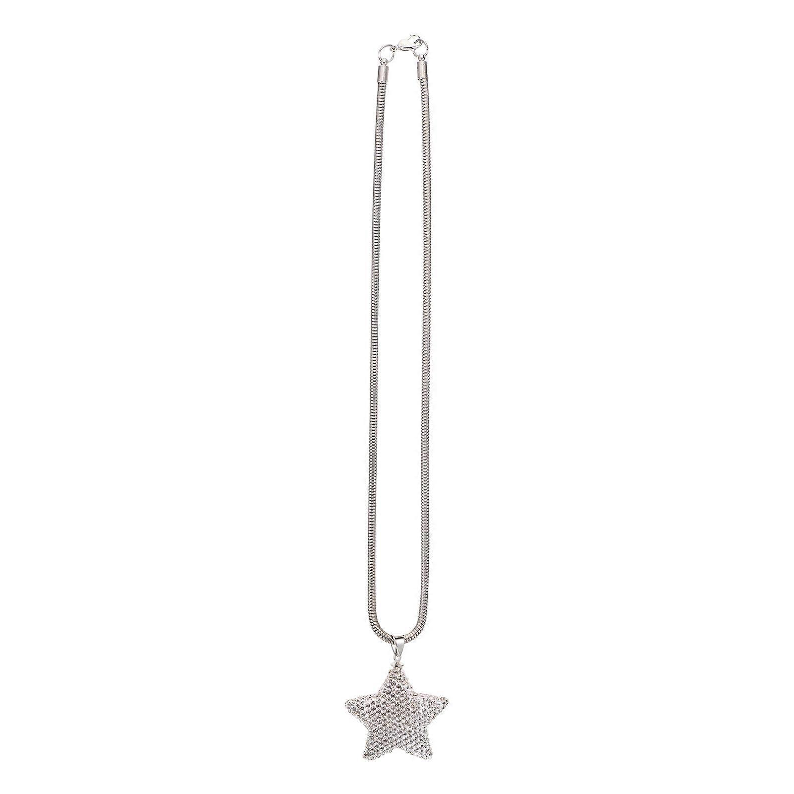 Stück Auto-rückspiegel-anhänger, Sternförmig, Hängendes Ornament, Auto-innendekoration-24x3.7cm-silver