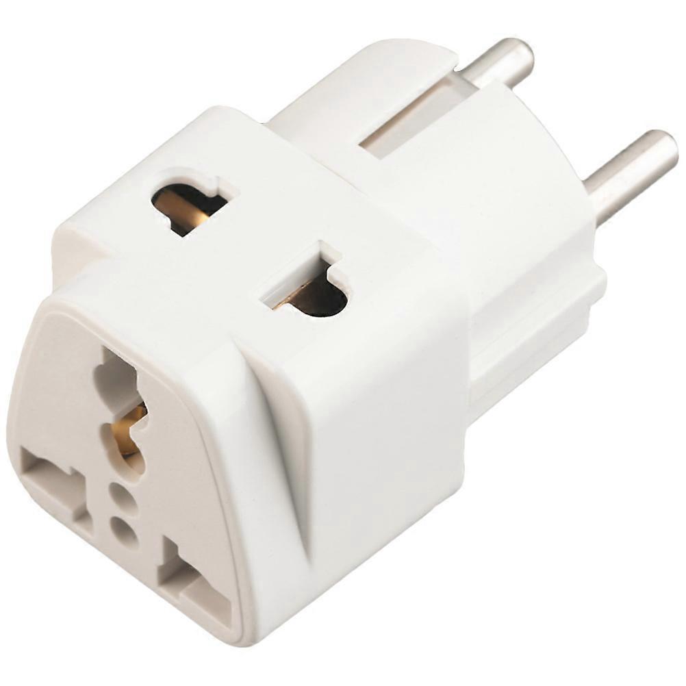 Europäische Reiseadapter, Steckdosenverlängerung, Reise-netzteil, Steckdosenadapter, Doppelsteckdosenadapter-6.5x3.5cm-white