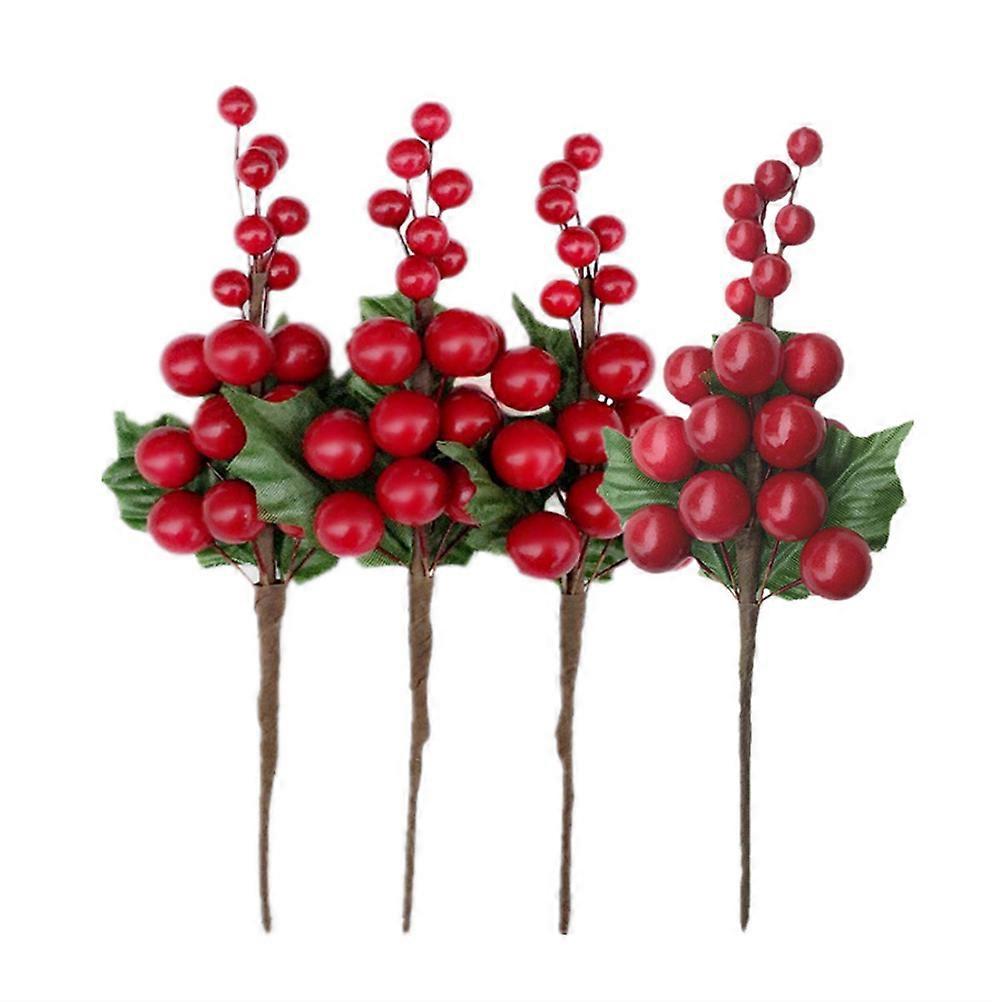 4er-set Künstliche Beerensträuße Zum Selbermachen, Rustikale Blumenarrangements, Dekoration Für Zuhause, Partys-19x7.5cm