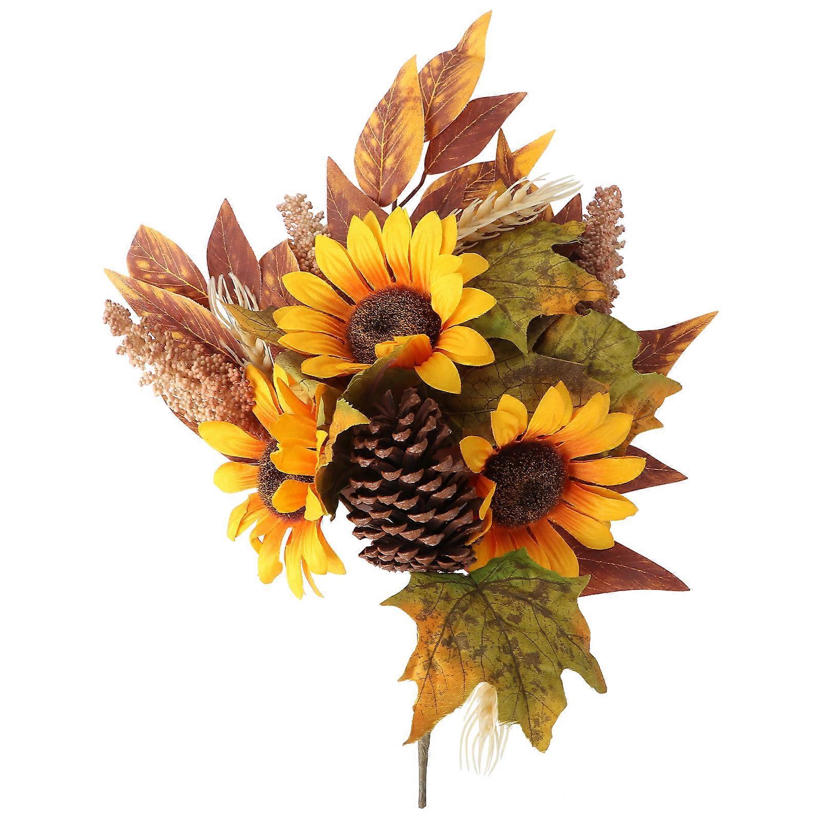 Stück Künstliches Sonnenblumenbouquet Für Thanksgiving, Blumenarrangement, Blumendekoration-3040cm