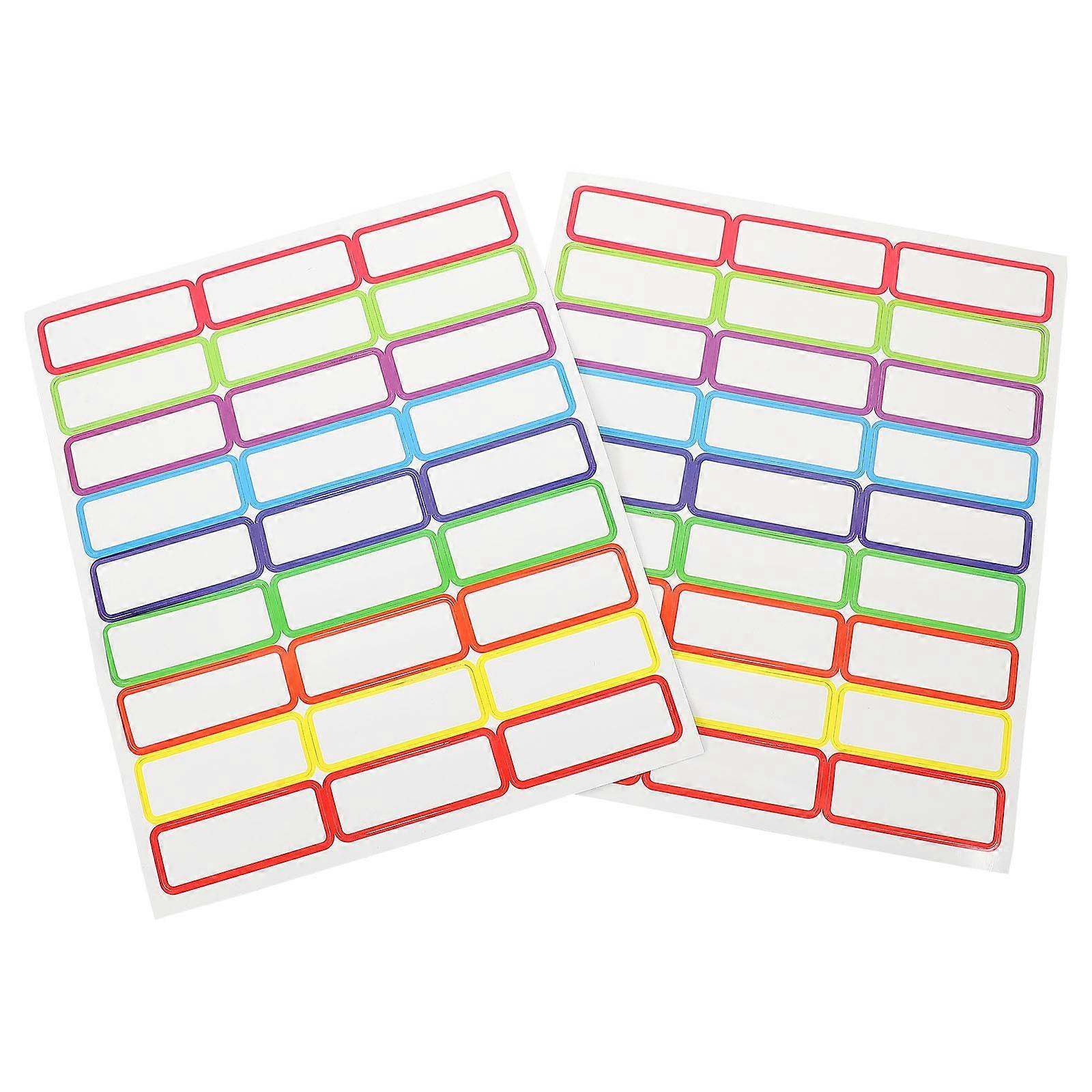 54 Blatt Magnetische Whiteboard-kühlschrank-etiketten, Wiederverwendbare Etikettenstreifen, Trocken Abwischbare Namensetiketten-8x3x0.2cm