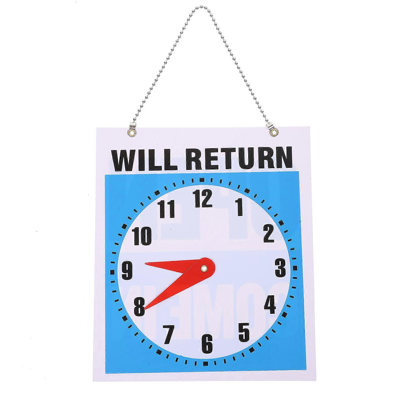 Stück Willkommens-türschild, Doppelseitig, Dekorativ, Pvc-türhänger, Türanhänger Für Geschäft, Einkaufszentrum, Laden, Zuhause (quadratisch Mit Uhr)-21.718cm