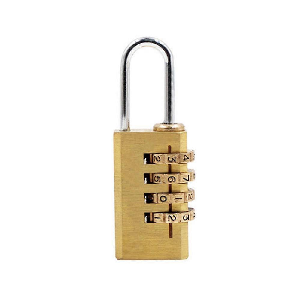 Metall-vorhängeschloss Für Den Außenbereich, Gepäckschloss, 4-stellige Zahlenschlösser, Reiseschlösser-5.721cm-golden