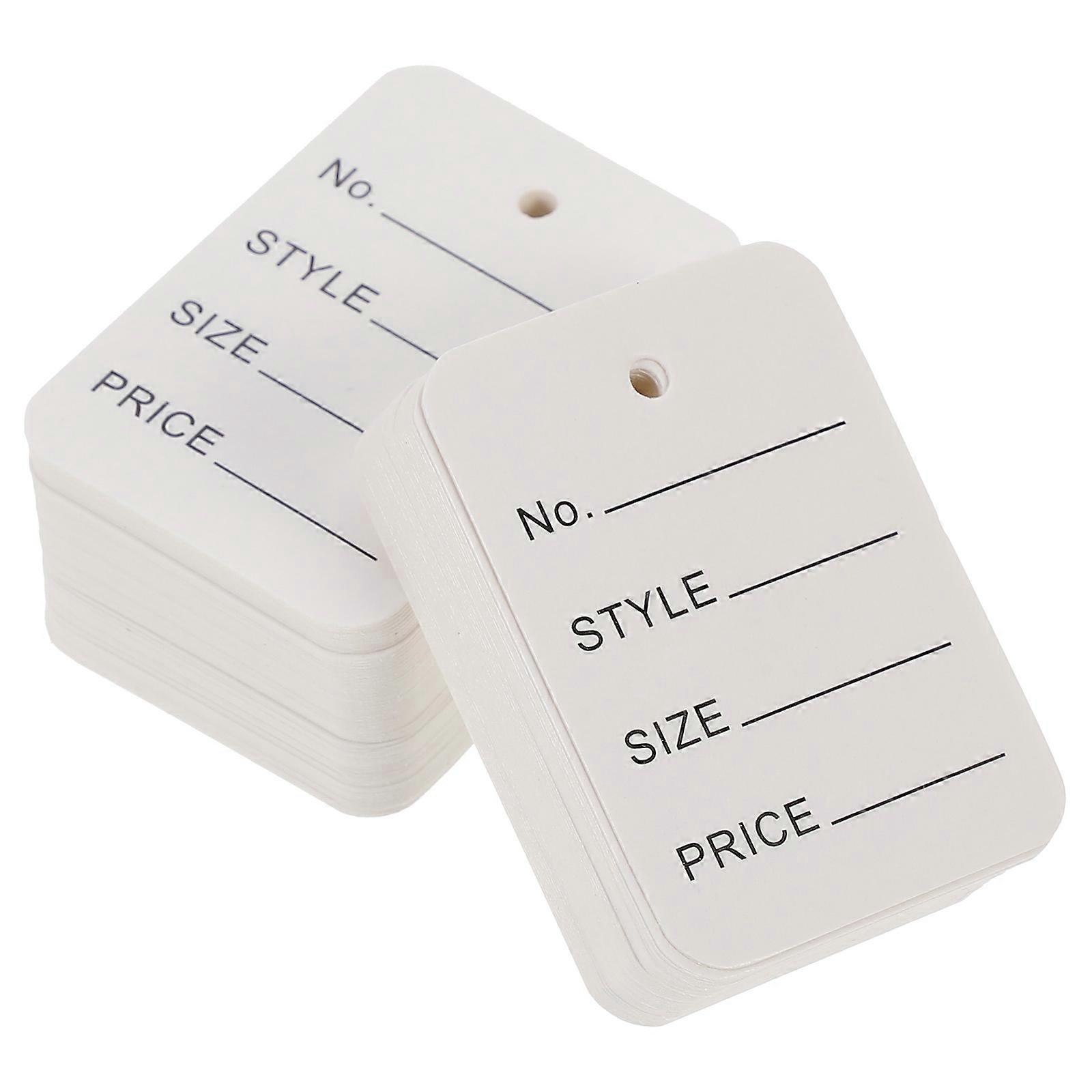 1000 Stück Preisschilder Zum Aufhängen Für Kleidung Und Waren-5.00x3.50x0.10cm-white