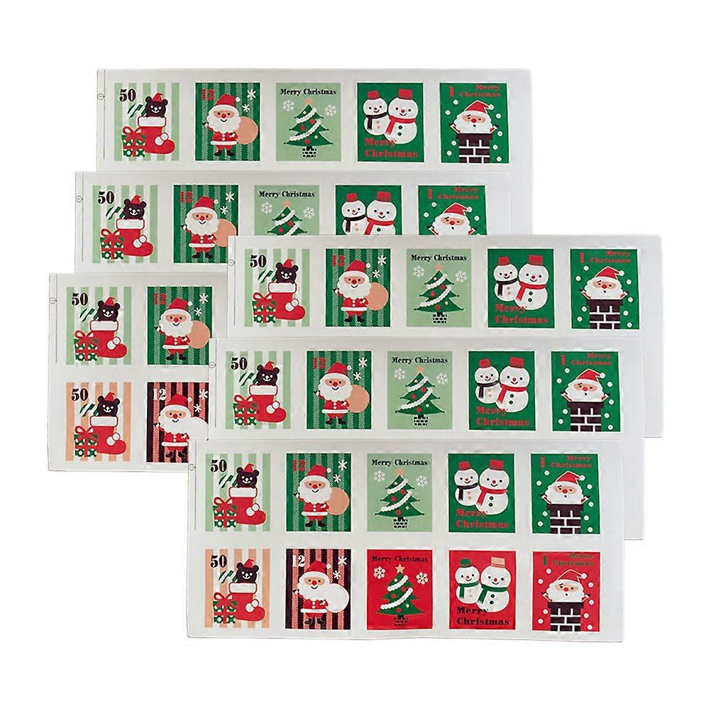 6 Bögen Klassische Weihnachtsaufkleber, Weihnachtsstempel, Siegelaufkleber, Farbige Dekorationsaufkleber Für Bar, Hotel, Ktv, Zuhause