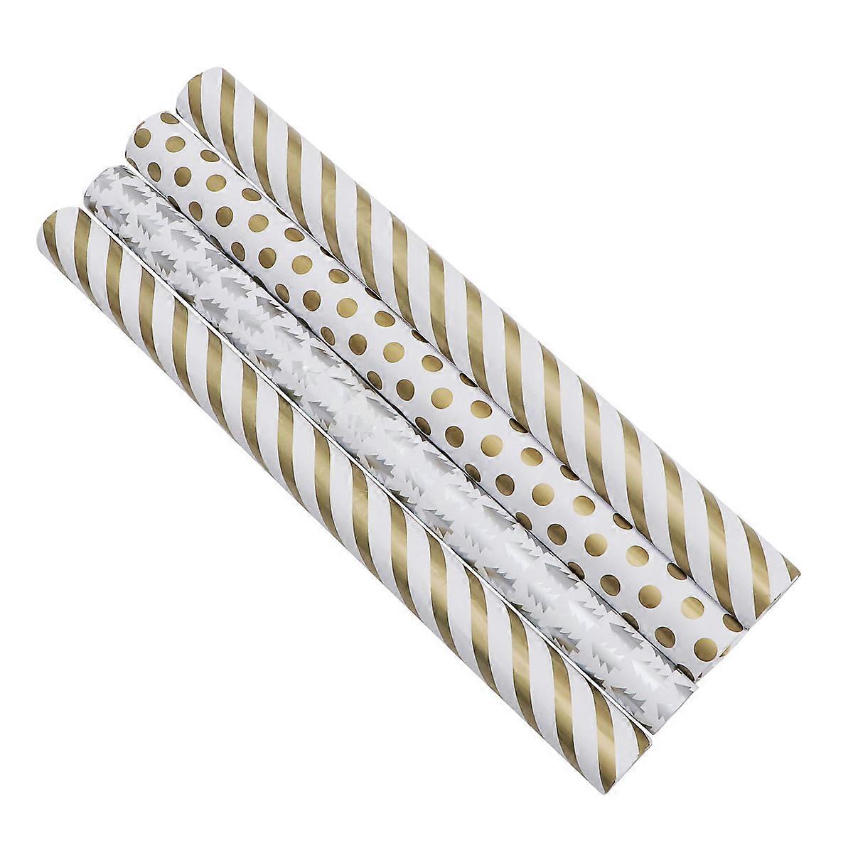 4 Stück Geschenkpapier Zum Geburtstag, Verpackungspapier, Buchumschlagpapier (verschiedene Ausführungen)-7050cm-random Color