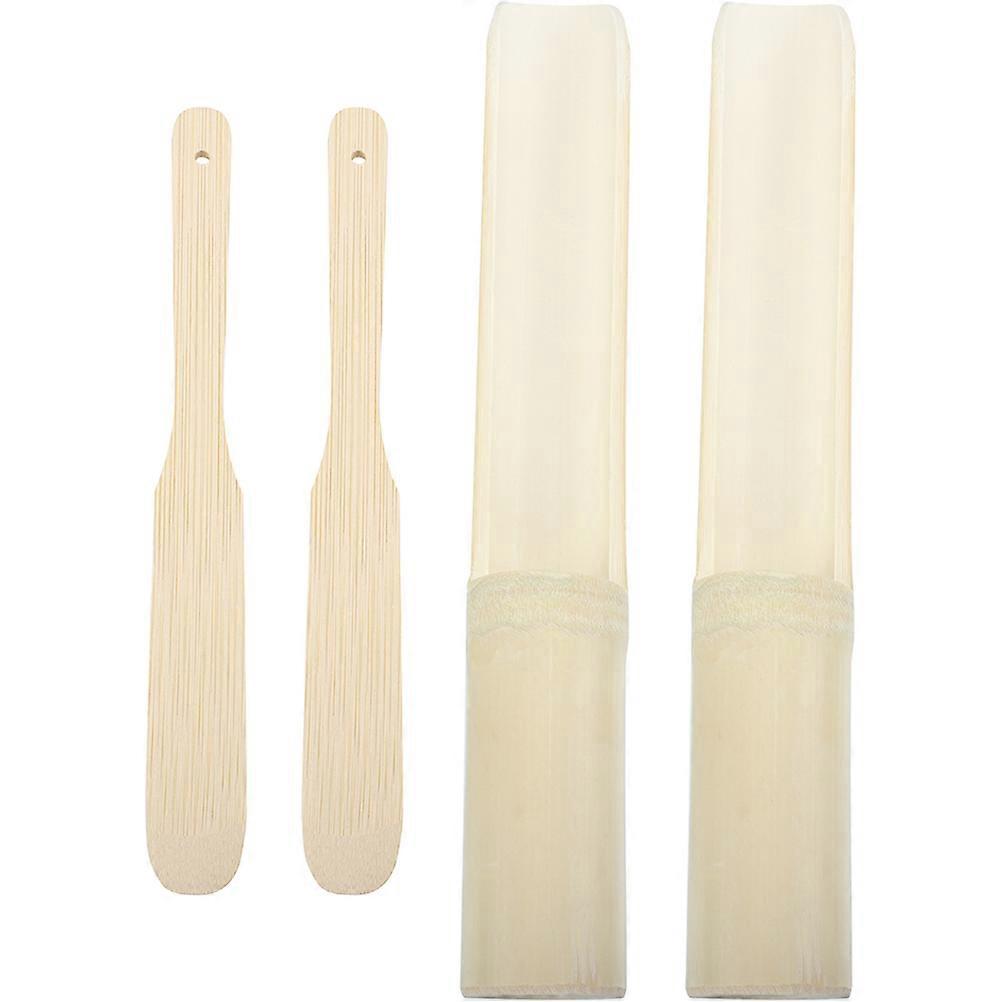 Sets Bambus-garnelenpaste-löffel, Garnelen-gleit-fleischbällchenform, Küchenzubehör Für Restaurants-23x3cm