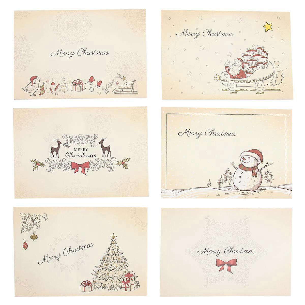 6er-pack Grußkartenumschläge Im Retro-stil, Ideal Als Weihnachtsgeschenk-16x11cm