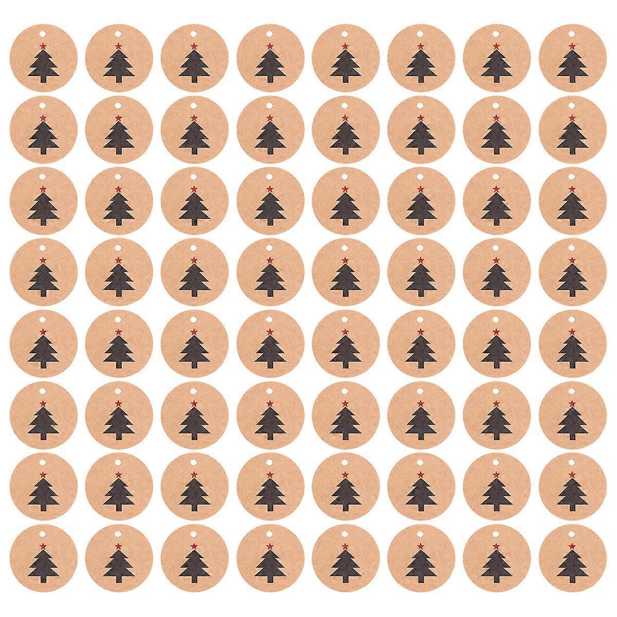 200 Runde Weihnachtsetiketten Aus Papier, Ideal Zum Backen, Aufhängen Und Dekorieren.-3.5x3.5cm