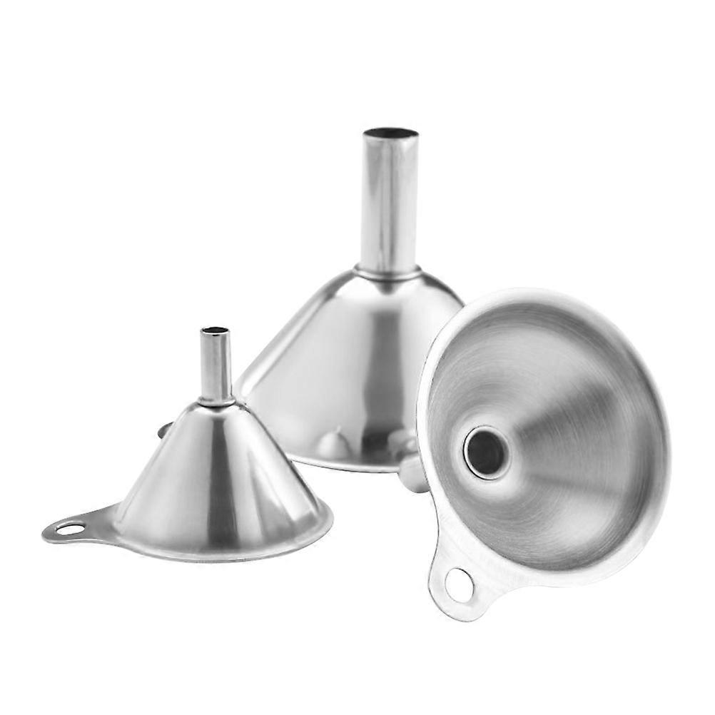 3-teiliges Küchensieb-trichter-set Aus Edelstahl – Filterwerkzeug Für Flüssigkeiten In Der Küche-7.5x6.5cm-silver