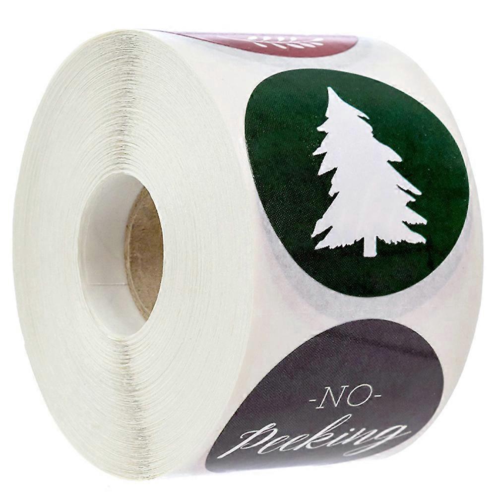 1 Rolle 1 Zoll Weihnachts-verpackungs- Und Verschlussaufkleber Weihnachtsetikett-2.5x2.5cm