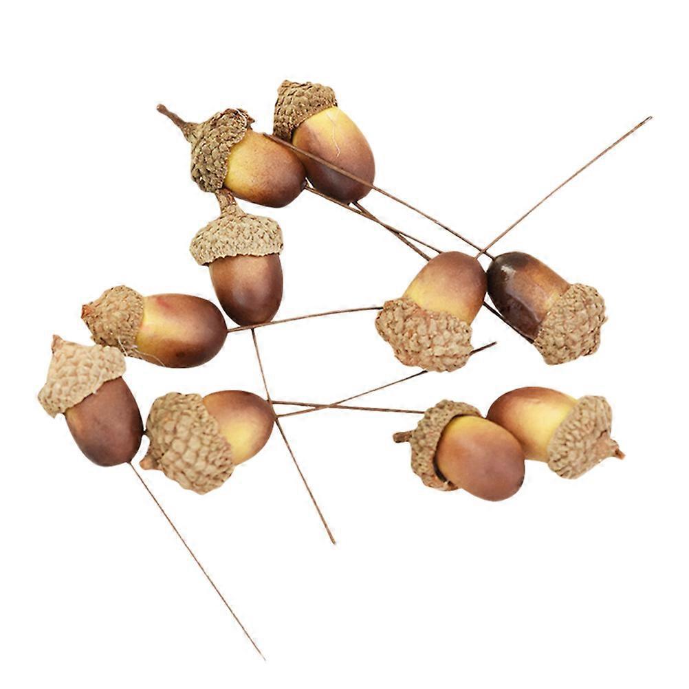 10 Stück Kleine Künstliche Eicheln, Mini-eicheln, Weihnachts-schaumstoff-eicheln, Künstliche Bastel-eicheln-10pcs