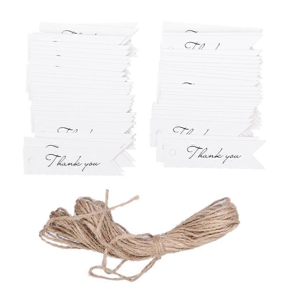 100 Bedruckbare Etiketten, Dankeschön-anhänger Für Babypartys, Geschenktüten, Gastgeschenke-white