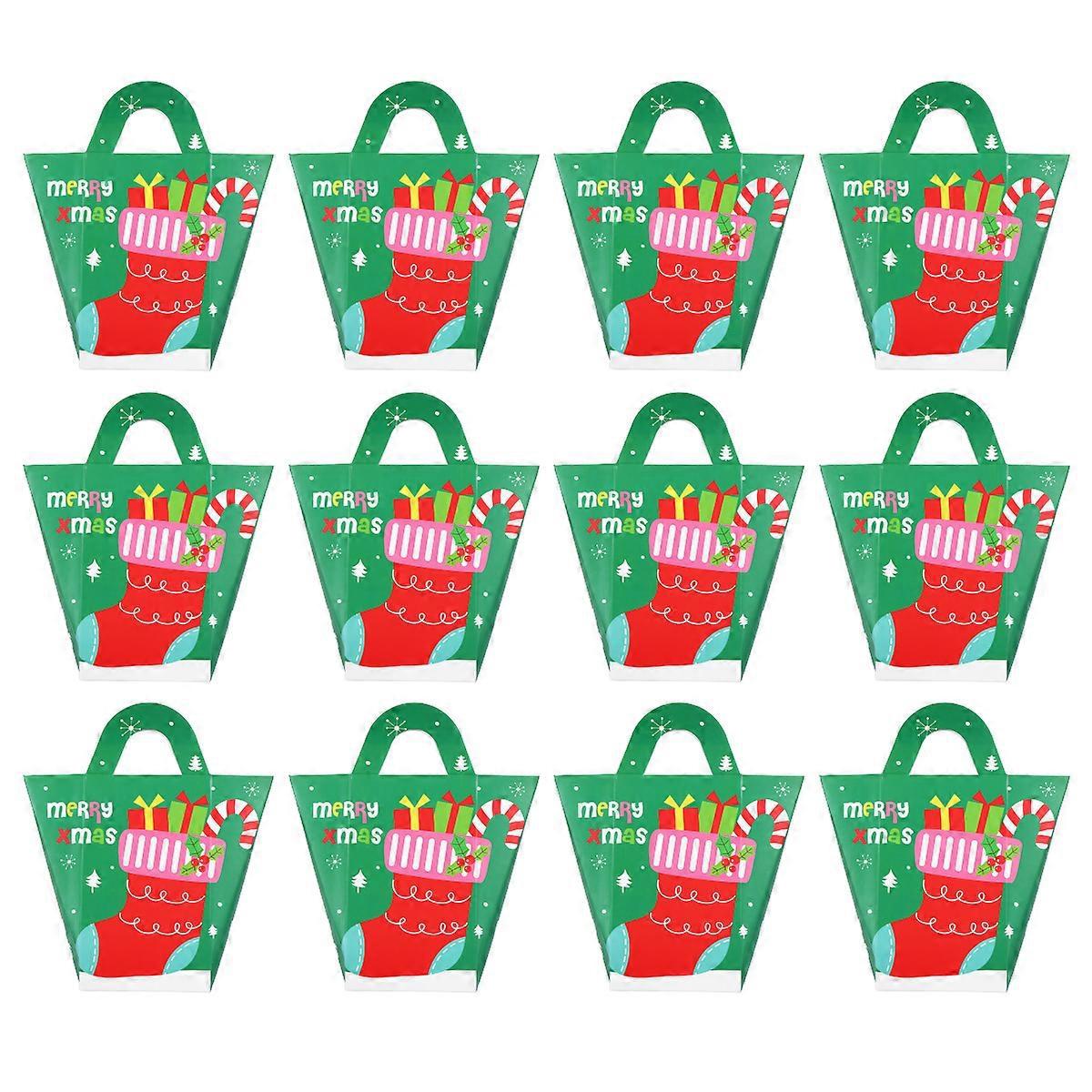Set Mit 12 Weihnachtssüßigkeiten-verpackungsboxen (verschiedene Farben)-16x13.5cm