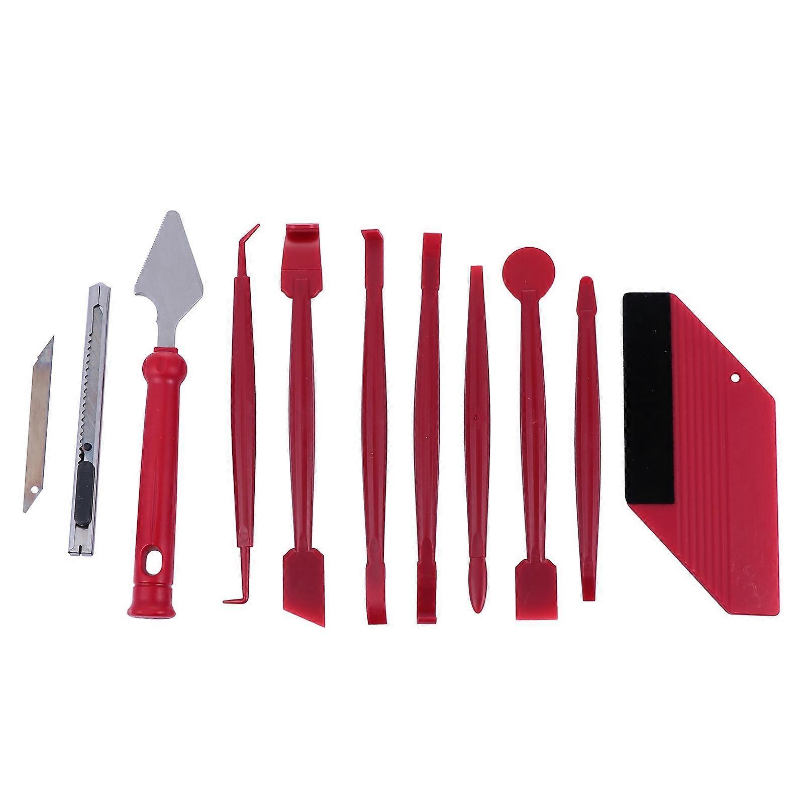 1 Set Autotönungs-werkzeugset, Schutzfolien-installationswerkzeug, Fensterfolienrakel-19x12x1.5cm-red