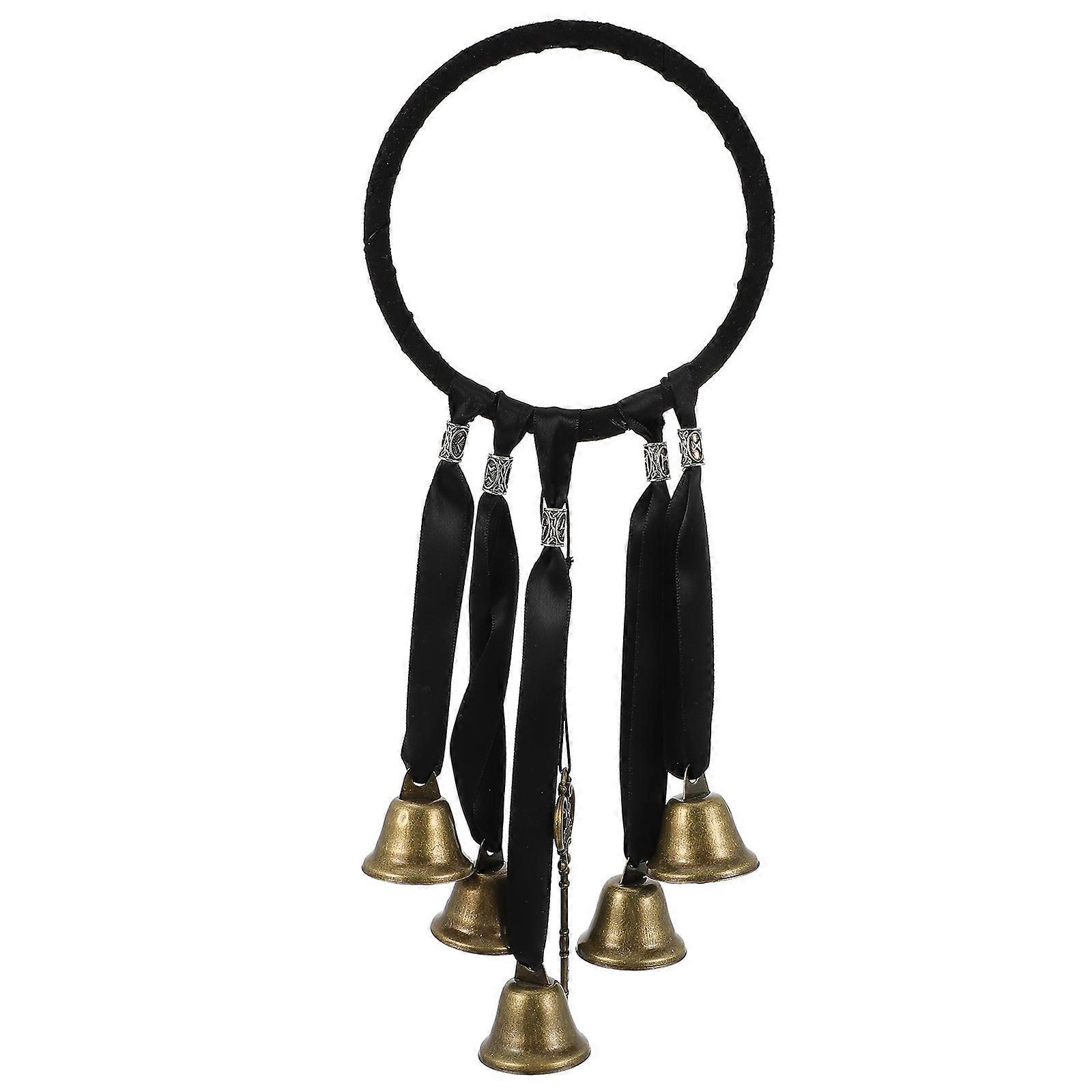 Kleiderständer-hängeglocke, Gesundheits- Und Schutzglocken Für Hexerei, Türschutz, Segensglocke Für Balkon, Hängedekoration-34x13.3cm-black