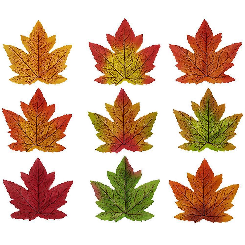 2er-pack Weihnachtsdeko, Seiden-herbstblätter, Herbstblätter-deko, Tischstreuer Für Thanksgiving, Herbst-ahornblätter-deko-10x10cm