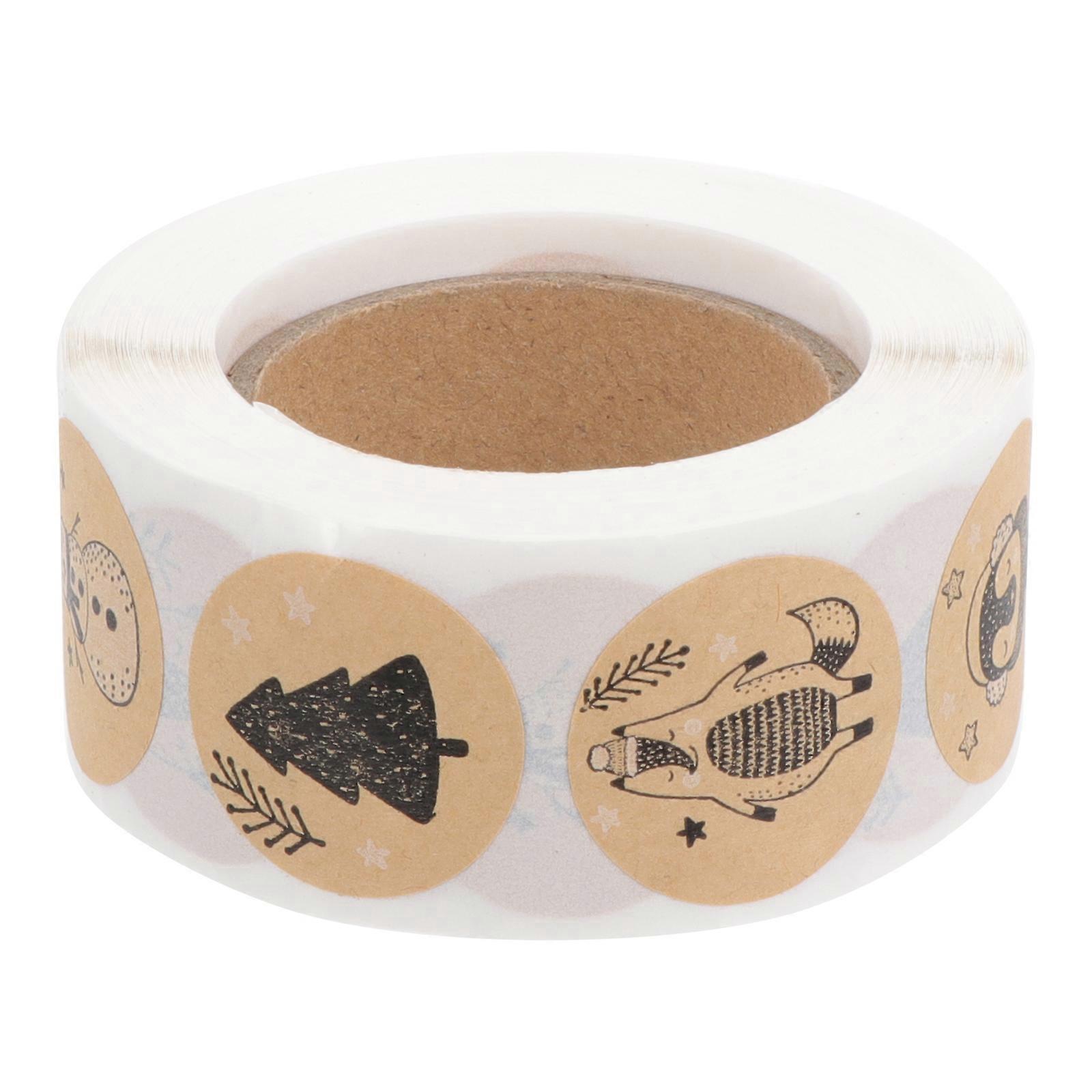 1 Rolle Mit 500 Selbstklebenden Weihnachtsaufklebern-2.5x2.5cm