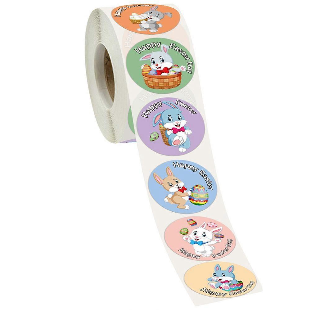 1 Rolle Mit 500 Stück Oster-tier-verpackungsaufklebern, Ostermotiv-etiketten-3.8x3.8cm