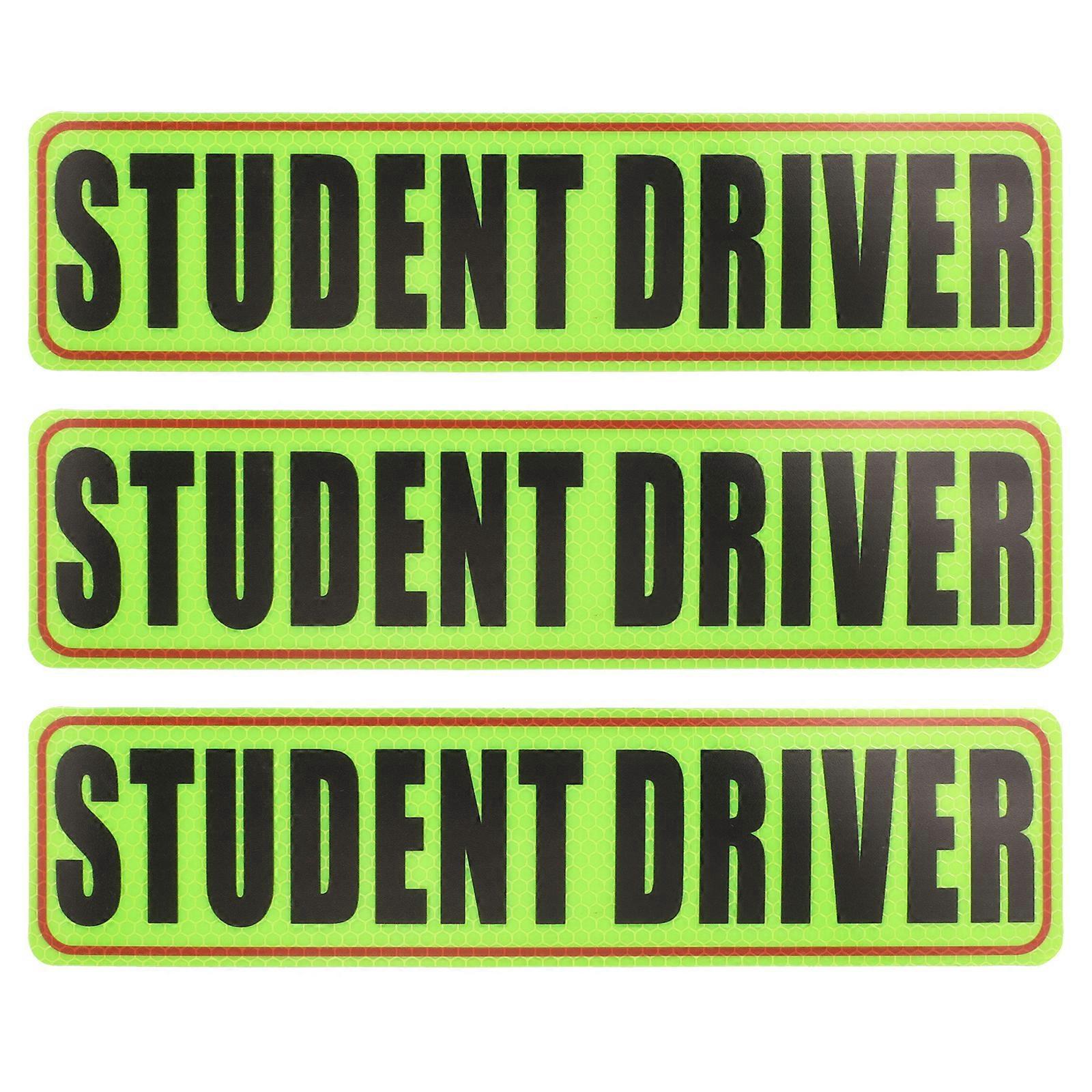 3er-set Autoaufkleber – Auffällige Aufkleber Für Fahranfänger Mit Der Aufschrift „fahrschüler“ – Sicherheitsaufkleber Für Autos-29.5x6.8cm