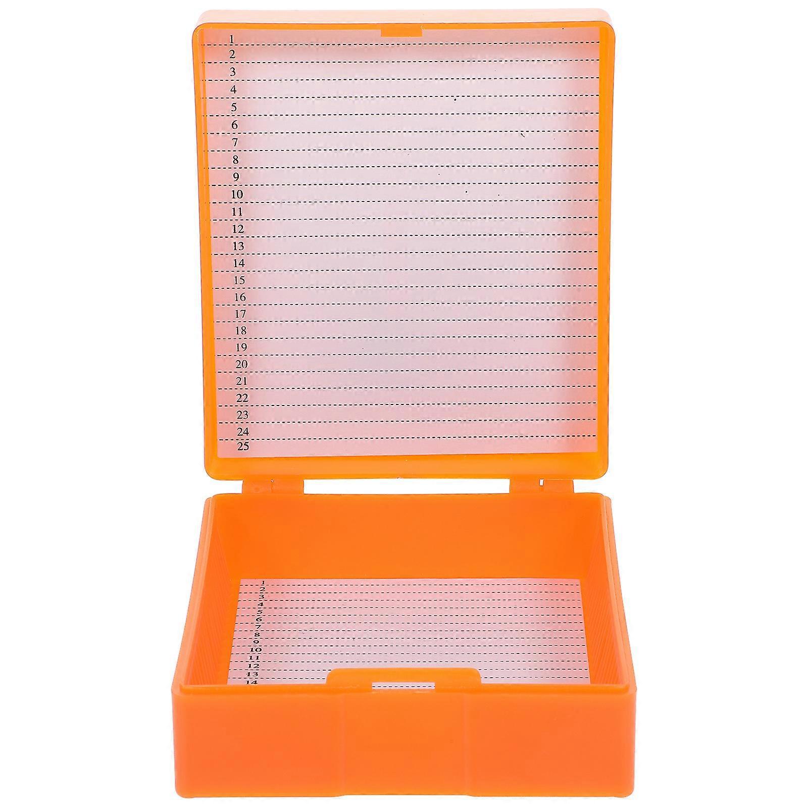 Terrarium-labor-mikroskop-objektträger-etui, Objektträger-aufbewahrungsbox-9.4x8.1cm-light Yellow