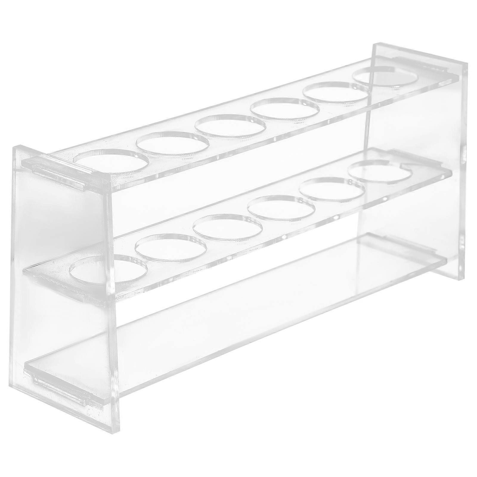 Labor-reagenzglasständer Mit 6 Steckplätzen, Zentrifugenröhrchenständer, Transparenter Reagenzglashalter-24x11cm-transparent