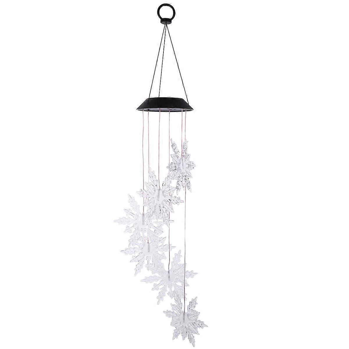 Stück Kreative Solar-lichterkette, Windglocken-licht, Windspiel-licht, Schneeflocken-led-lampe-70x10x3cm-white