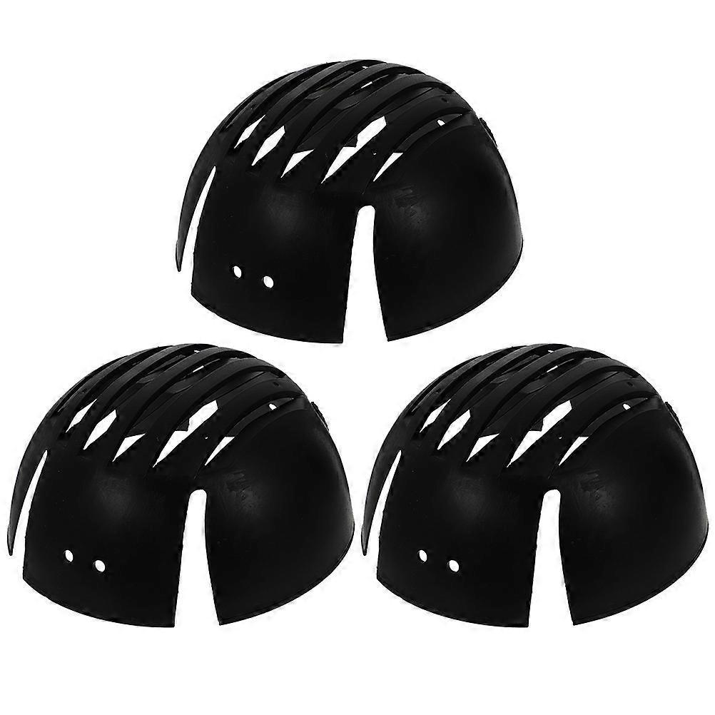 3er-pack Anstoßkappen-einsätze Für Schutzhelme, Universelle Baseballkappen-einsätze-19.5x19.5x10cm-black