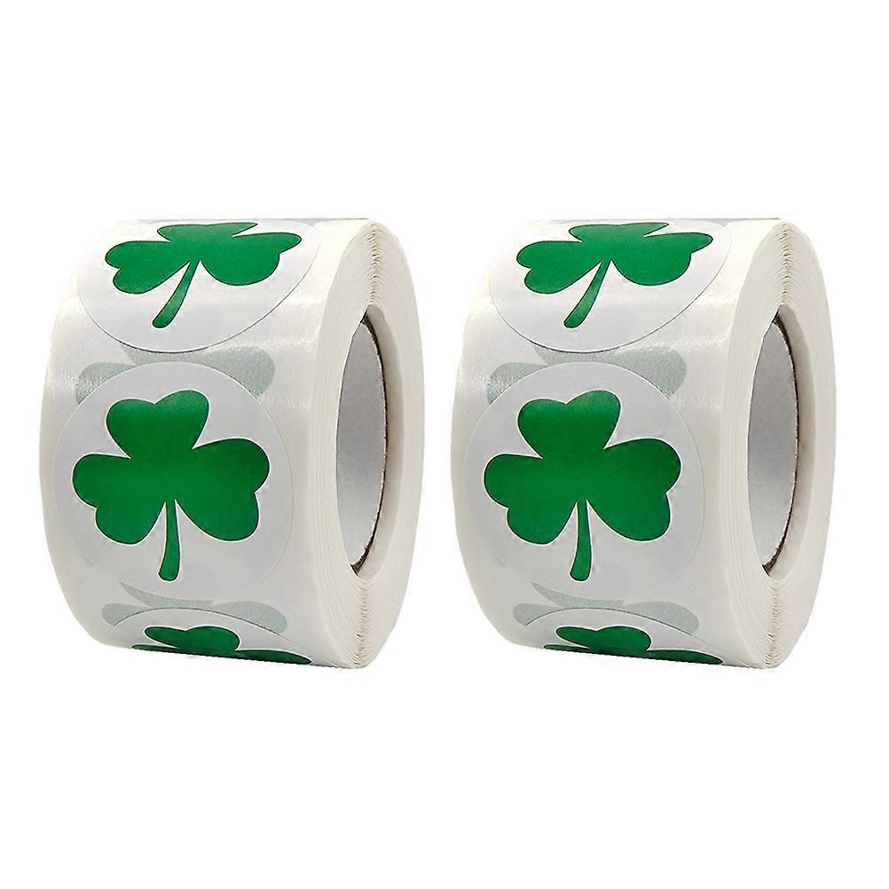 2 Rollen/1000 Stück Aufkleber Zum Verschließen Von Geschenkverpackungen Mit St. Patrick's Day-motiven-m-green