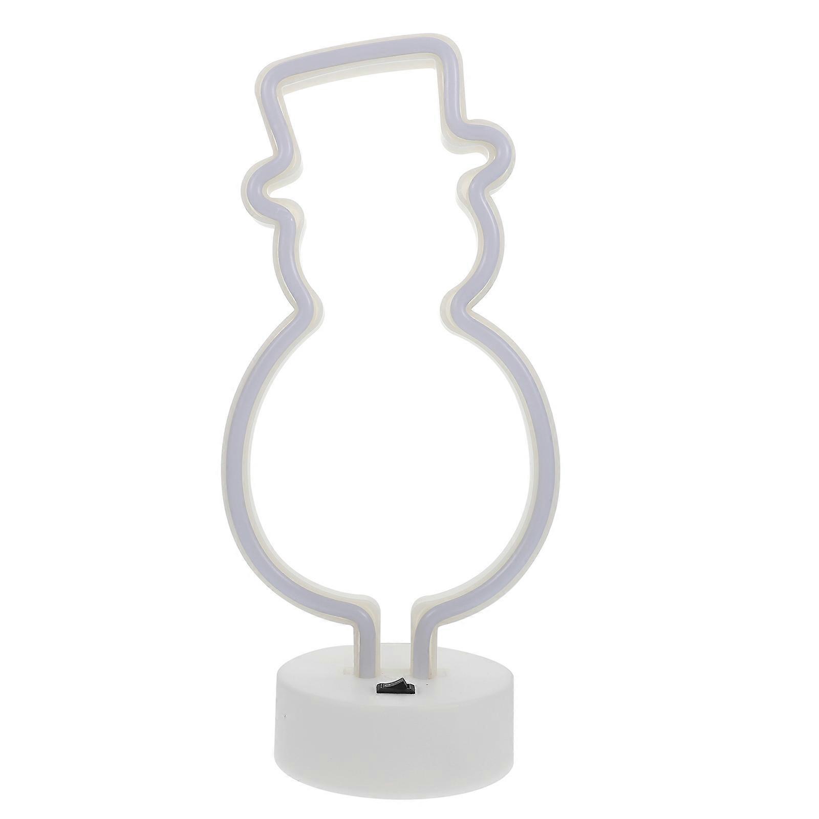 1 Stück Weihnachtsschneemann-modellierlicht, Kreative Led-innenleuchte, Dekorative Lampe-31x14cm-white