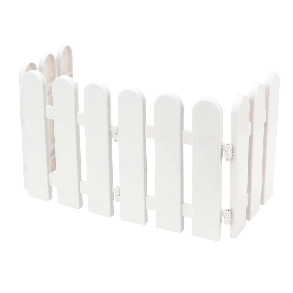 10 Stück Massive Kunststoffzäune Zum Selberbauen, Für Garten, Hof Und Rasen-20x17cm-white
