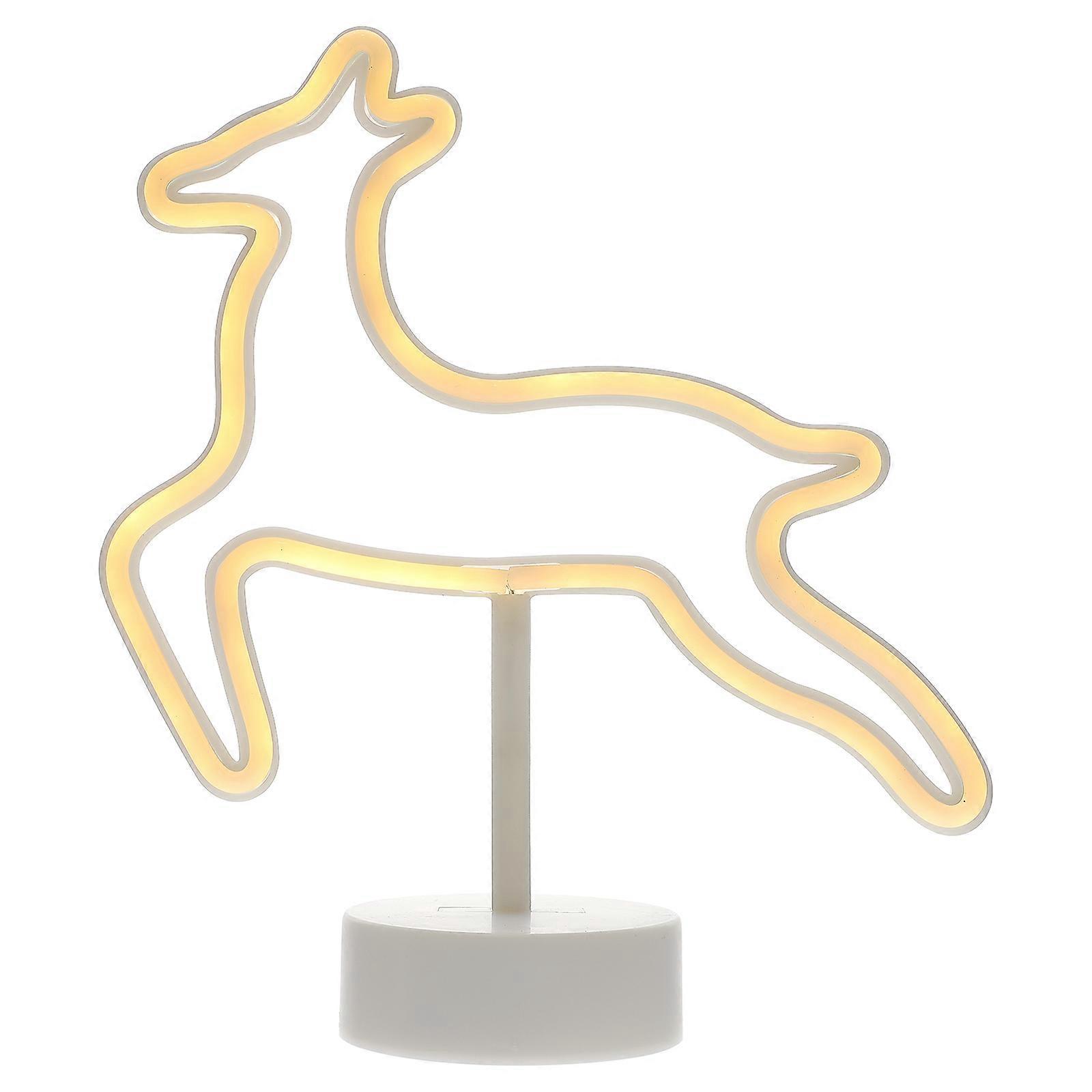1 Stück Weihnachts-rehkitz-modellierlicht, Kreative Led-innenleuchte, Dekorative Lampe-white
