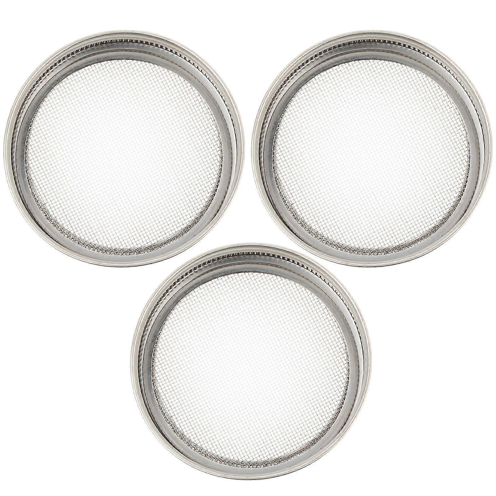 Stück Keimglas-siebdeckel Aus Edelstahl Für Einmachgläser-8.6x8.6cm-silver