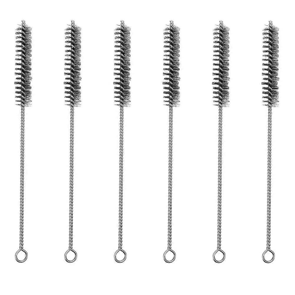 6-teiliges Set Drahthaarbürsten Zur Reinigung Von Abflussrohren Und Spülbecken Sowie Zur Beseitigung Von Abflussverstopfungen-29.5x1.5cm-silver