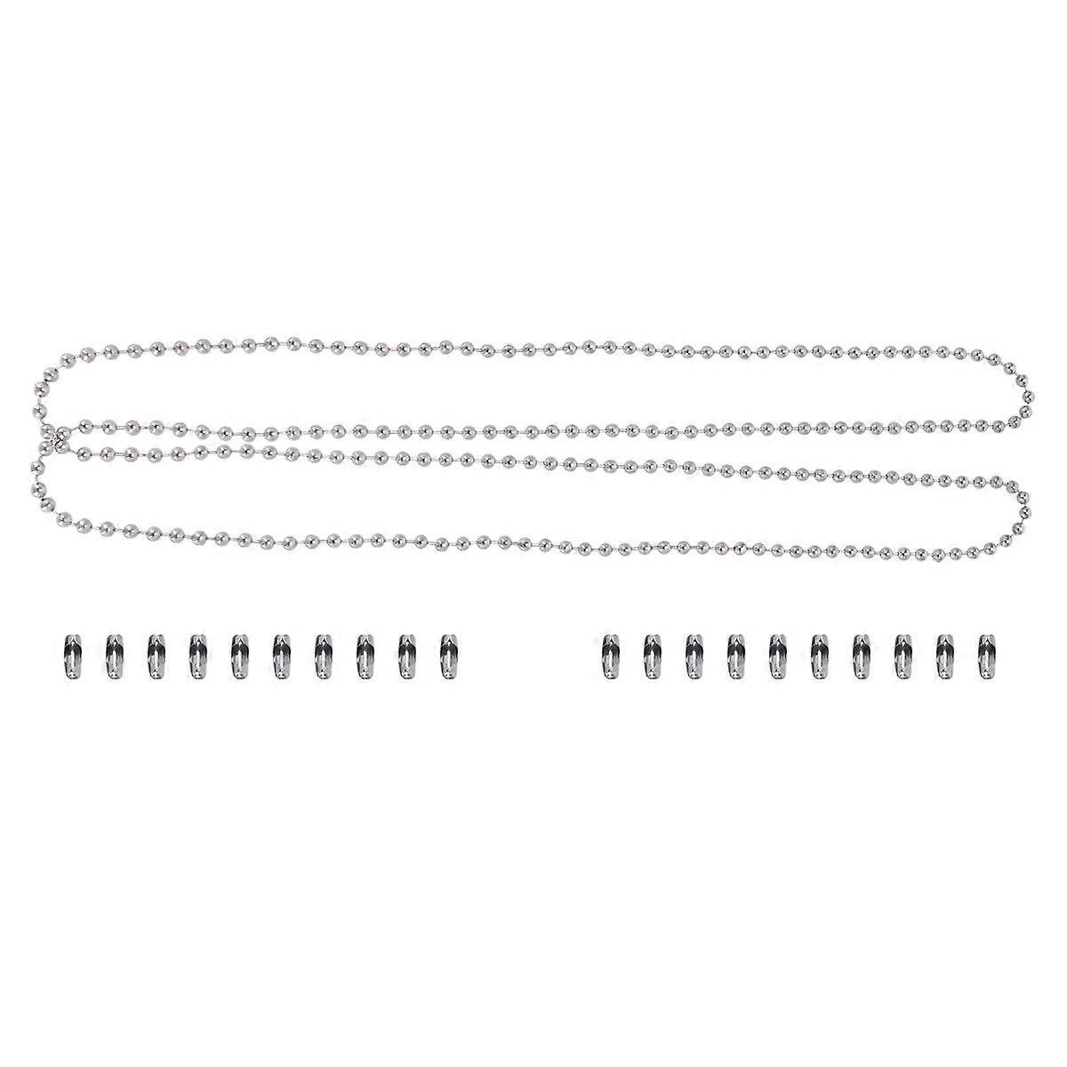 Edelstahlkette, Metall-ein-/ausschaltkette, Edelstahlkugelkette, Leichte Zugkette-100cm-silver