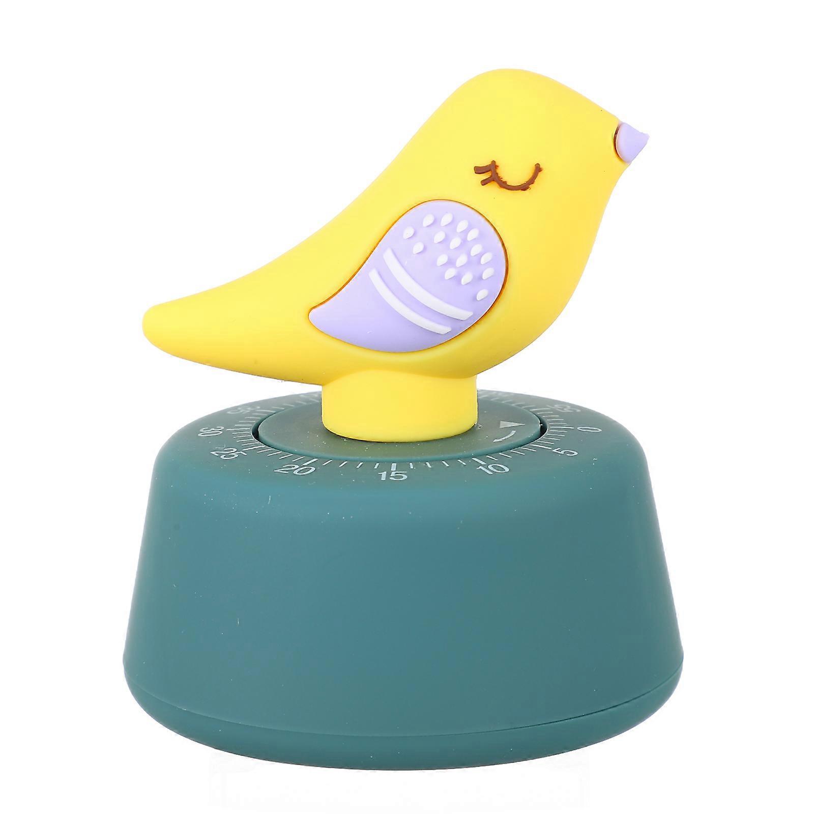 1 Stück Küchentimer, Manueller Kochtimer, Cartoon-mechanischer Aufziehtimer, Wecker-9x7x7cm-yellow