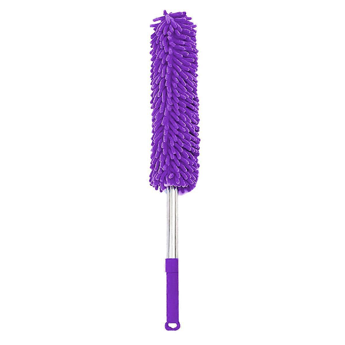 Ausziehbarer Staubwedel, Haushaltsstaubwedel, Kehrstaubwedel, Reinigungsstaubwedel, Waschbarer Staubwedel-58x6cm-purple