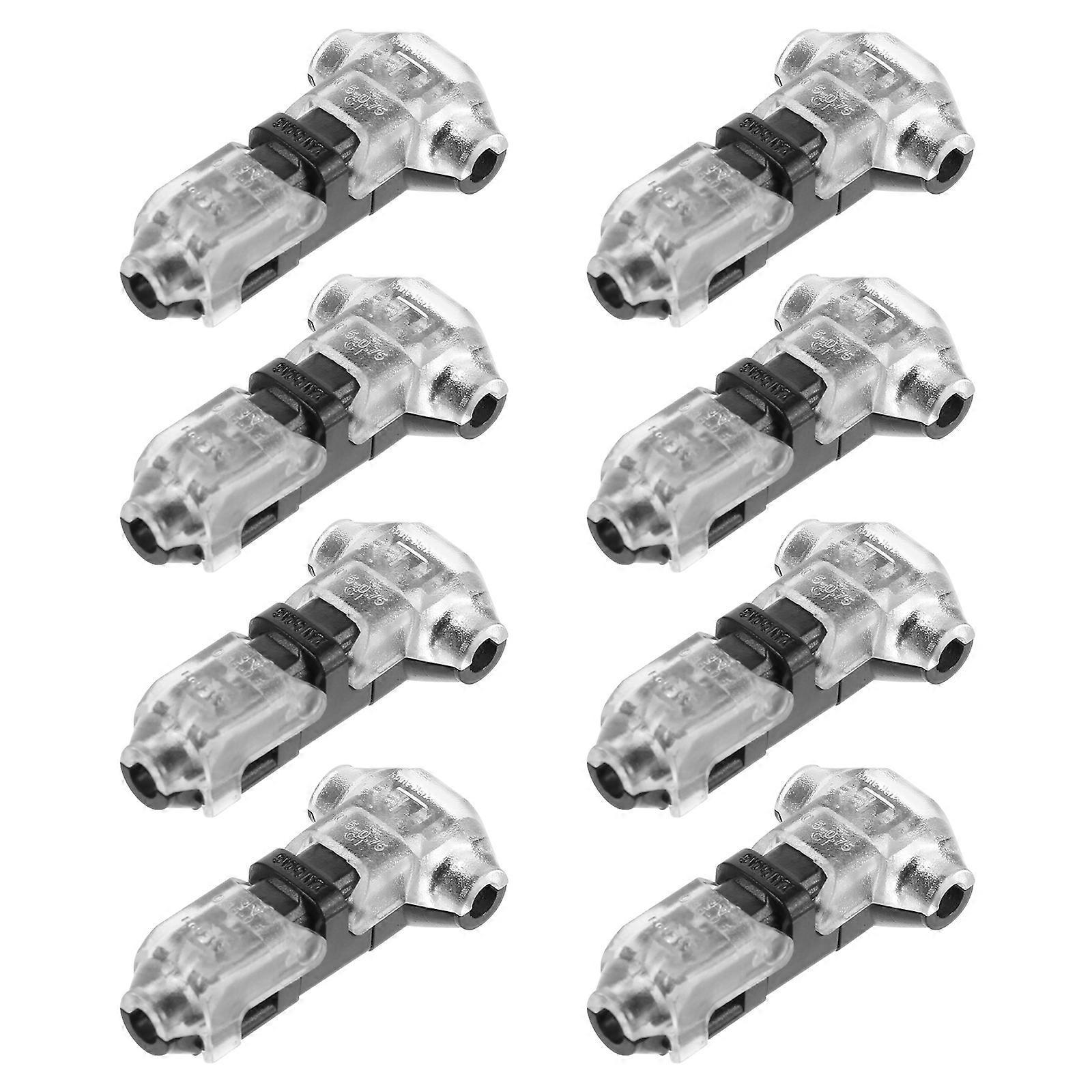 8 Stück Niederspannungs-t-abzweigverbinder, Typ T, 1-polig, Lötfrei, Kein Abisolieren Erforderlich-2.5x1cm