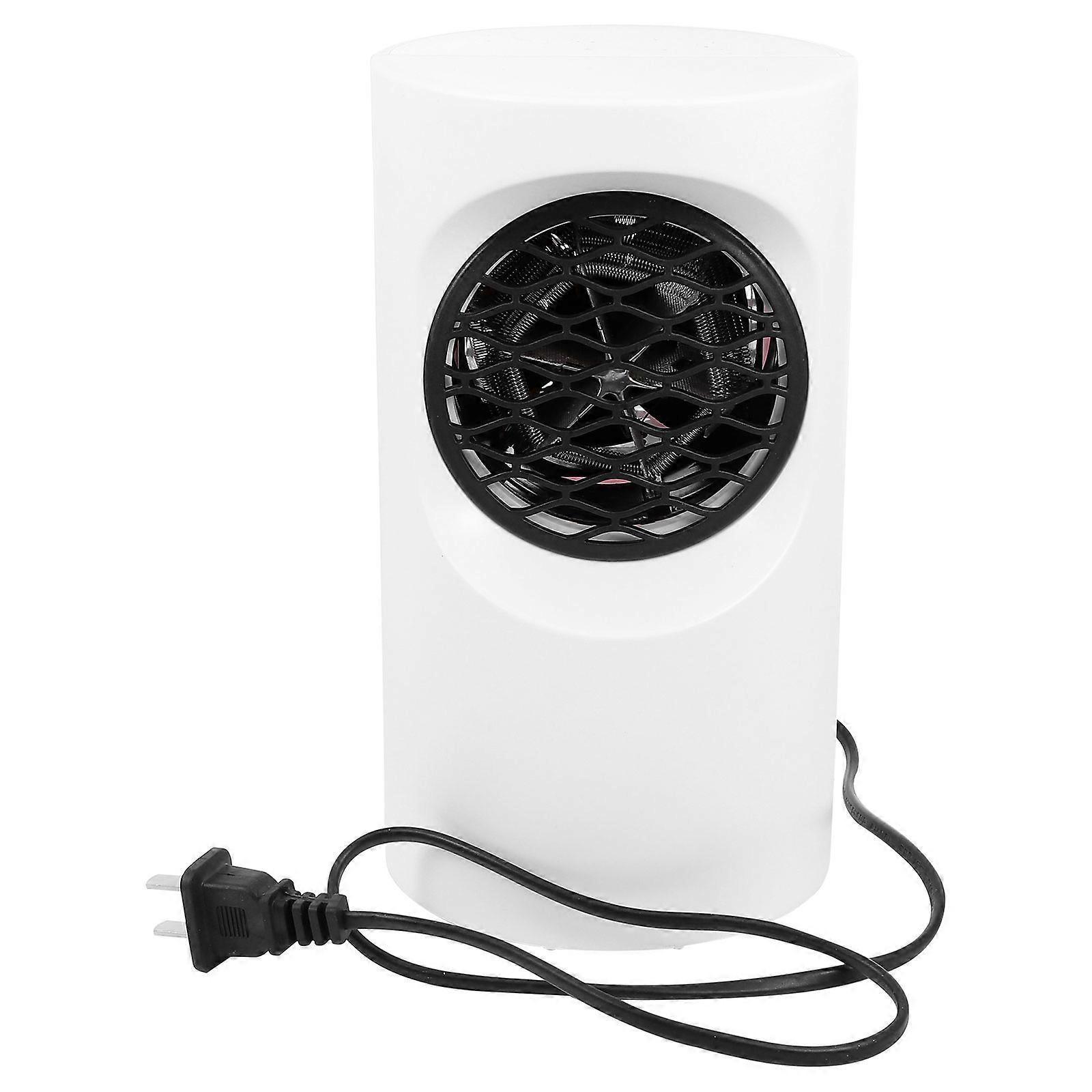 Robuster 3d-flammenheizer Für Den Winter, Elektrischer Heizlüfter Fürs Büro, Flachstecker-21.5x12cm-white