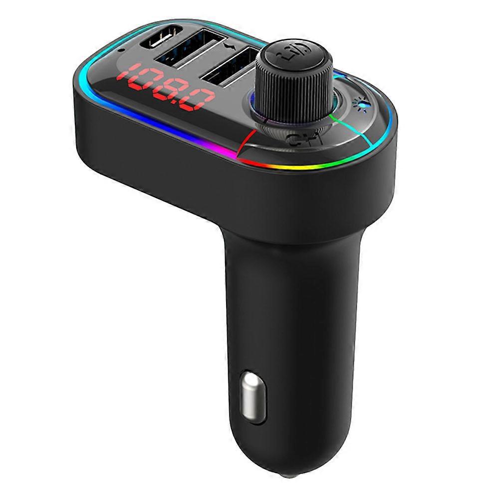 Kabelloser Kfz-adapter, Kabelloser Autoradio-transmitter, Musikabspielgerät-11.2x3.4cm-black