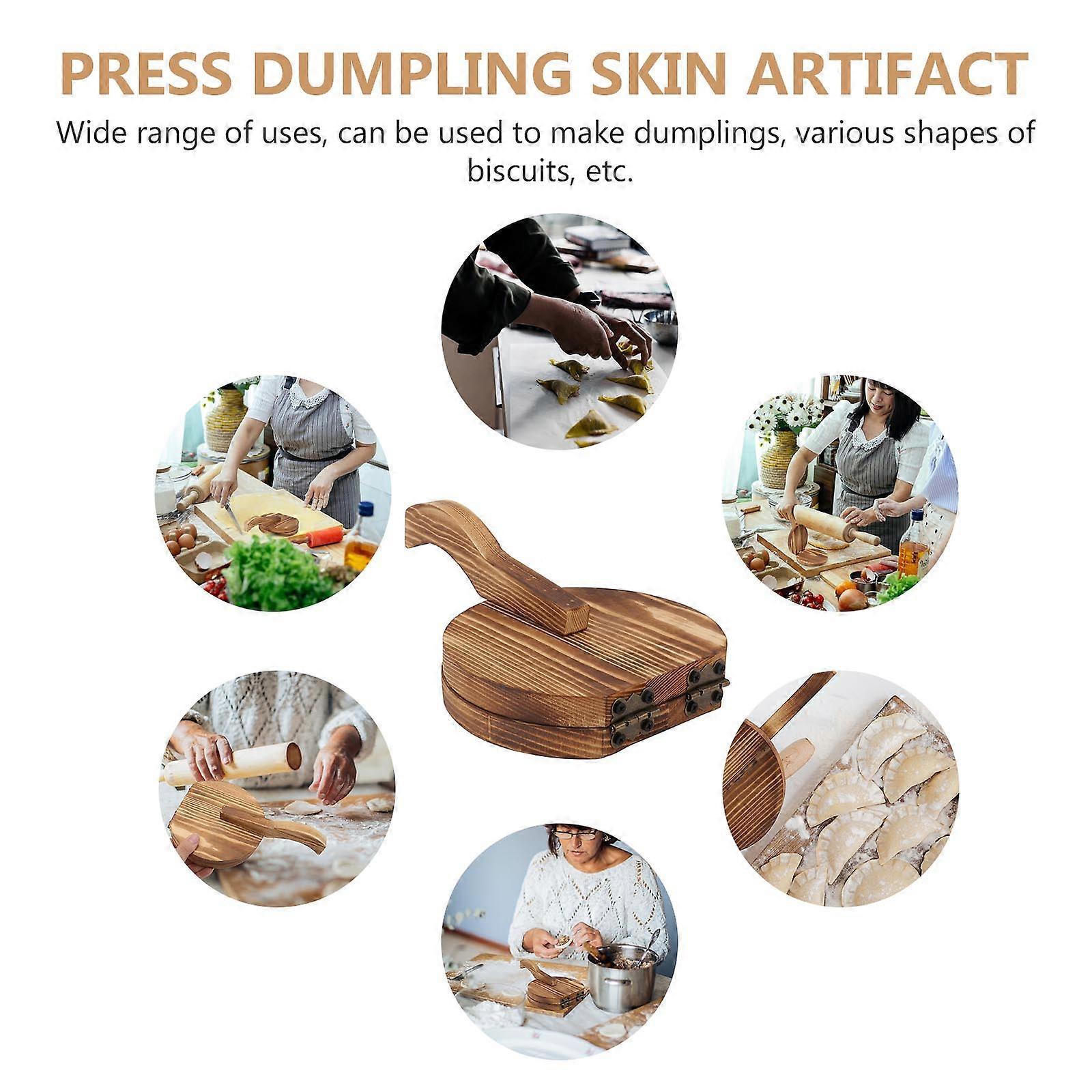 Pizzateig, Taco-presse Aus Holz, Werkzeug Zur Herstellung Mexikanischer Tortillas, Wonton-former, Ravioli-presse-23.5x13cm-brown