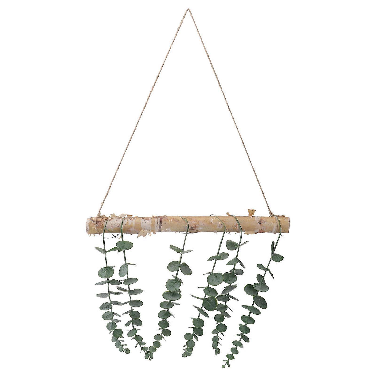 Dekorative Eukalyptusranken Für Zuhause, Türhänger Aus Eukalyptus, Künstliche Pflanzen, Wanddekoration Aus Eukalyptus, Wandkunst Aus Eukalyptus, Makramee-kunst-40x25cm-green