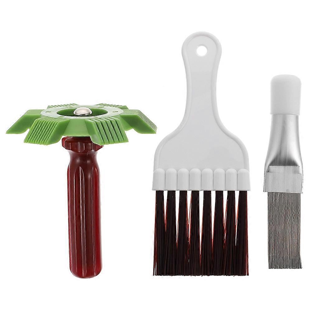 3-teiliges Reinigungsbürsten-set Für Klimaanlagenlamellen, Verdampferreinigungsbürsten-17.3x7cm