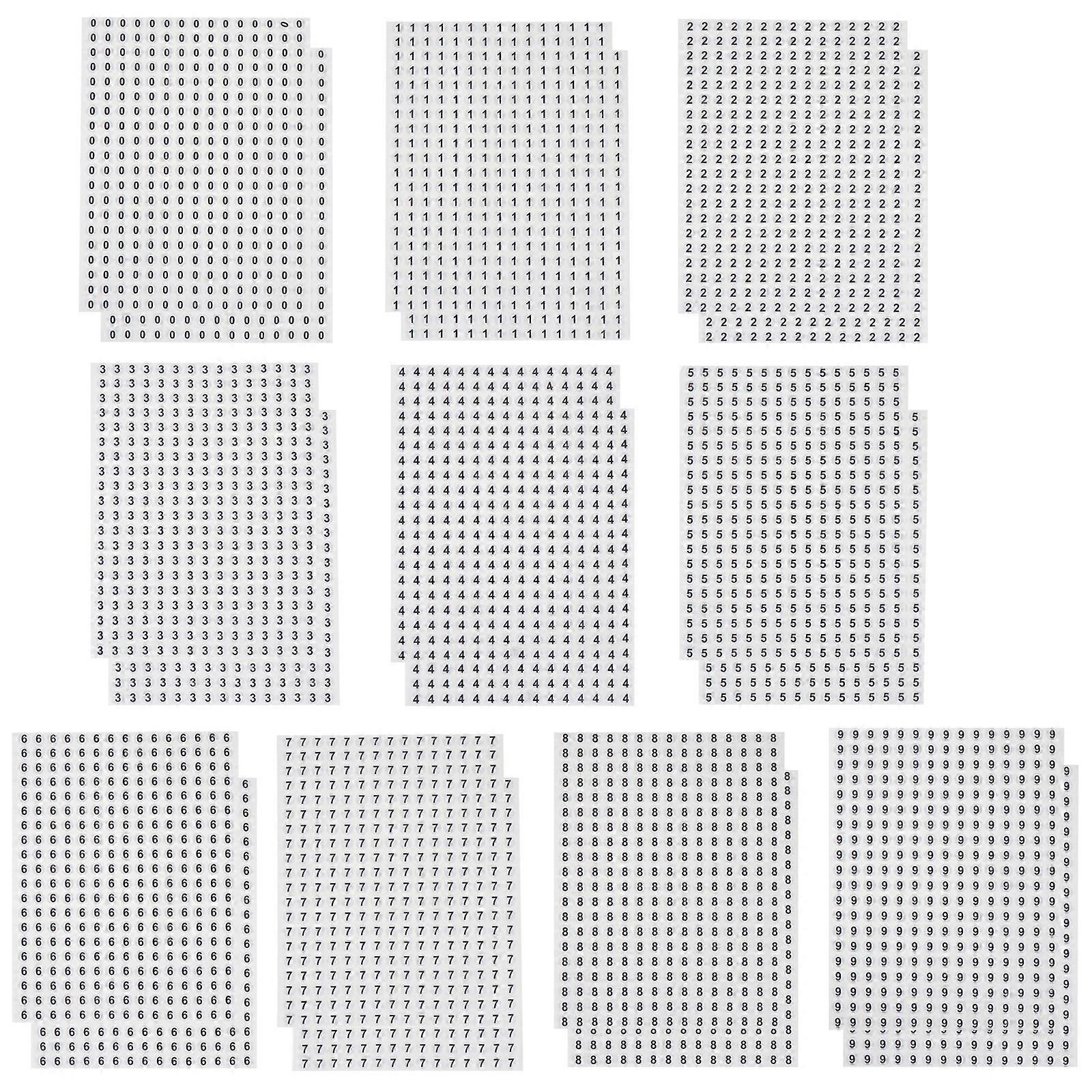 6000 Runde Seriennummernaufkleber, Selbstklebend, Für Zuhause-24x19cm-white