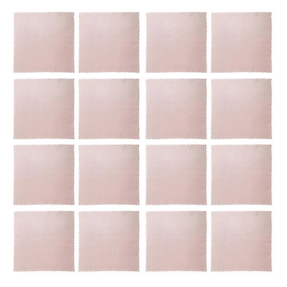 100 Stück Silberputztücher, Schmuckreinigungstücher-10x10cm-pink