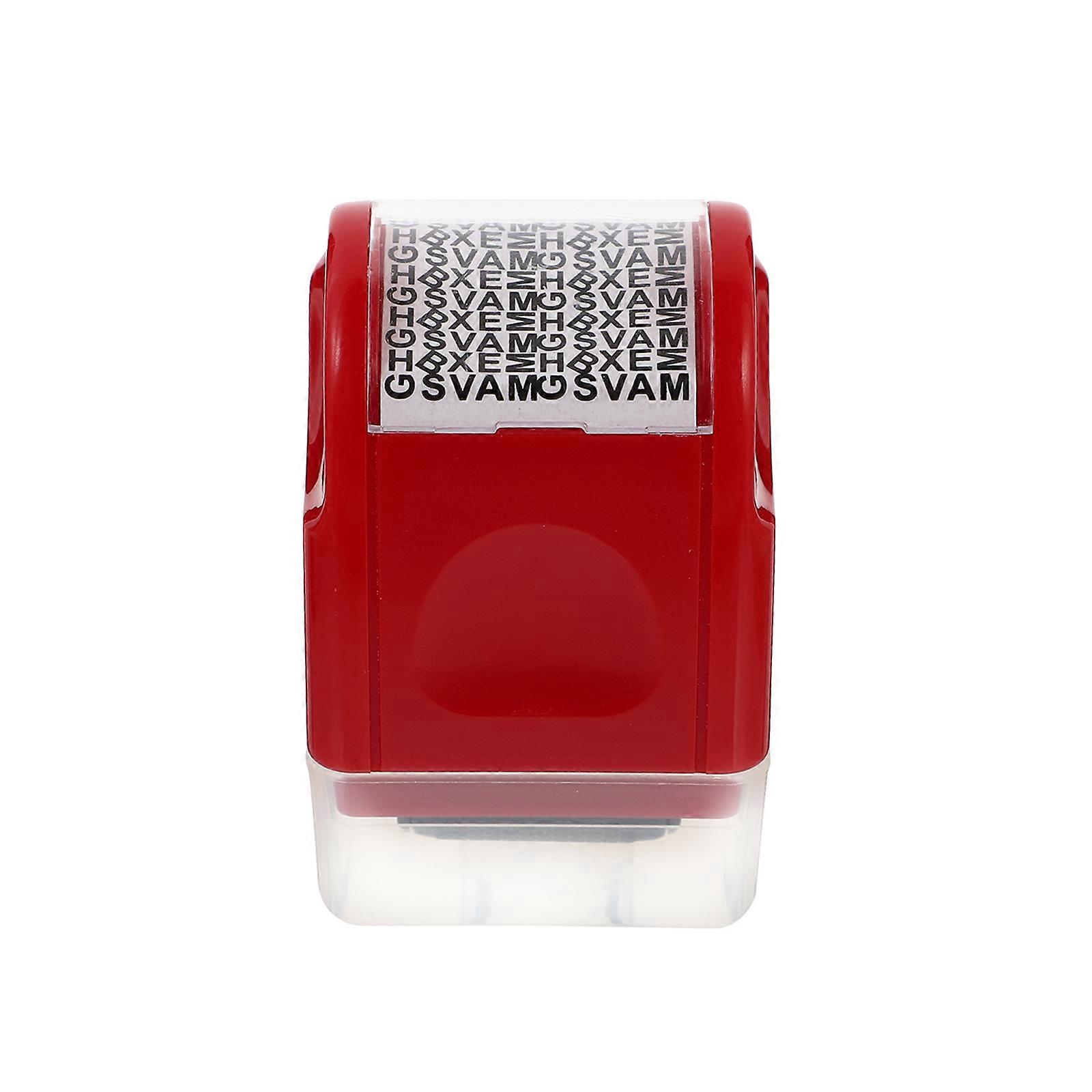 Namensstempel Identitätsschutz Rollenstempel Schützen Sie Ihren Ausweis Mehrfarbiger Rollenstempel-6x4x3cm-red